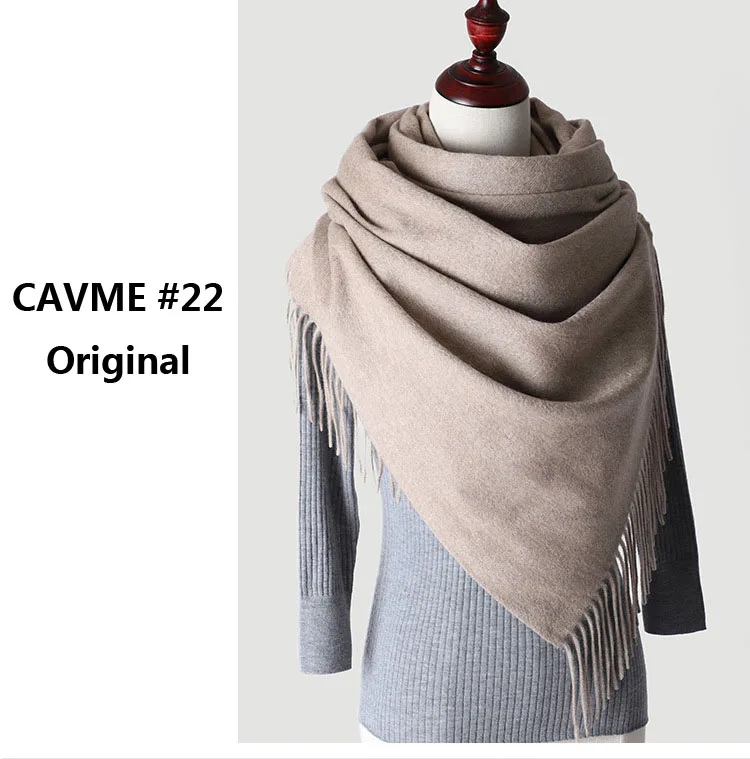 CAVME кашемировый шарф для женщин, мужские женские шарфы, одноцветные базовые длинные шарфы с кисточками, шаль, шарфы 70*200 см, 320 г