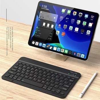 

Russian/French/Spanish Keyboard Ultra-Slim Bluetooth Wireless Keyboard For Iphone Ipad Android Tablet PC Phone For Huawei M6