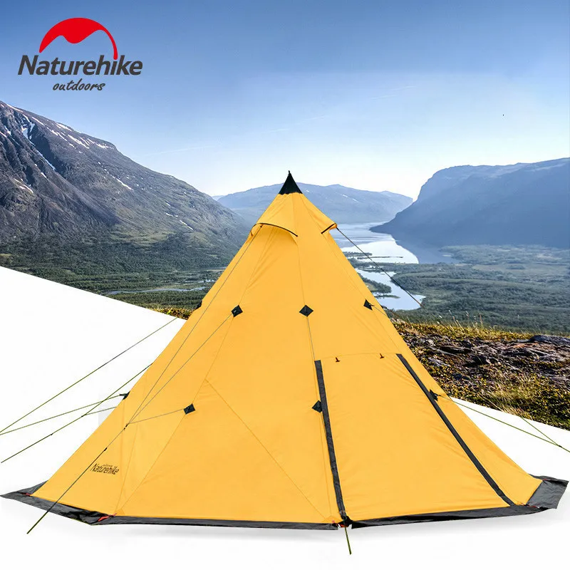 Naturehike Пирамида палатка для уличного кемпинга палатка Пирамида палатки большой емкости защита от ветра, от дождя водонепроницаемая палатка ... Naturehike Пирамида палатка для уличного кемпинга палатка Пирамида палатки большой емкости защита от ветра, от дождя водонепроницаемая палатка ...