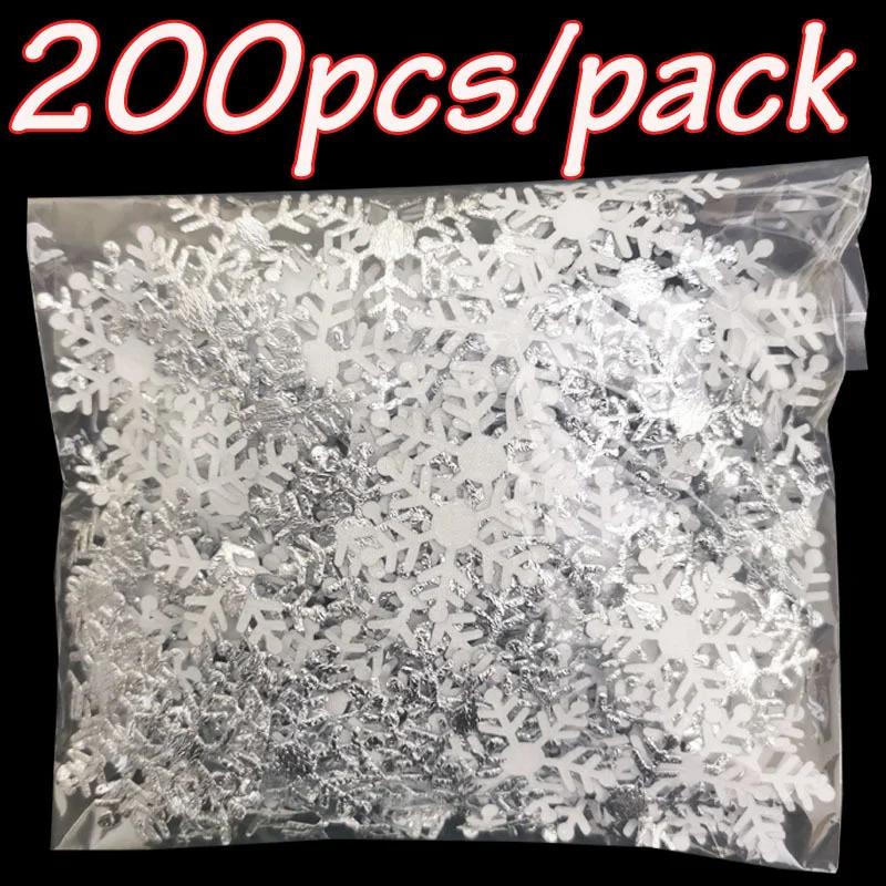 thumbnail image 1 of (200pcs/pack) 30mm Christmas Snowflakes Confetti Artificial Snow Xmas Tree Ornaments Decorations For Home Party Wedding Decor, 1 of 5