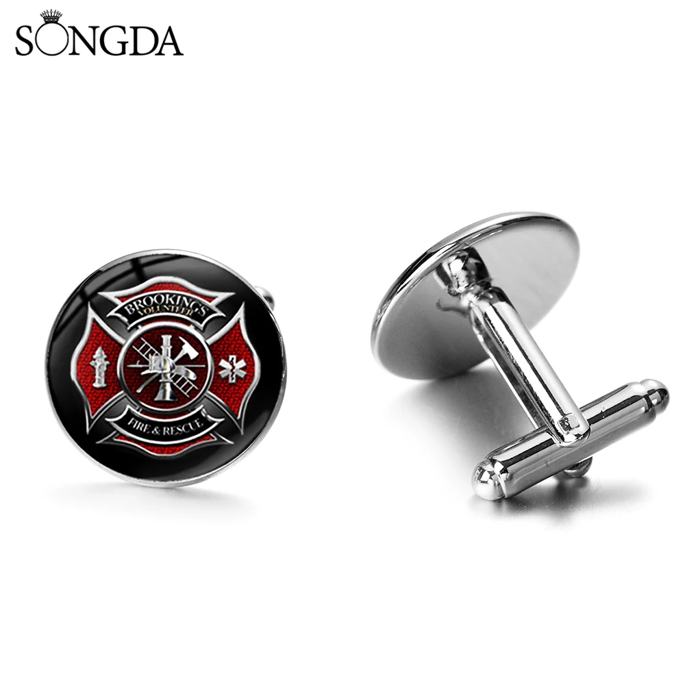 Новинка 2019 модные запонки для работы пожарного ювелирные изделия в стиле