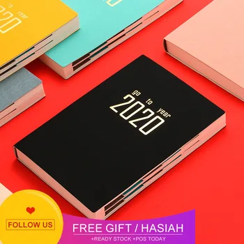 

A5 Colorful Planner 2020 Efficiency Schedule Notebook Pink Blue Red Yellow Basis 365 Time Calendar Bullet Journal