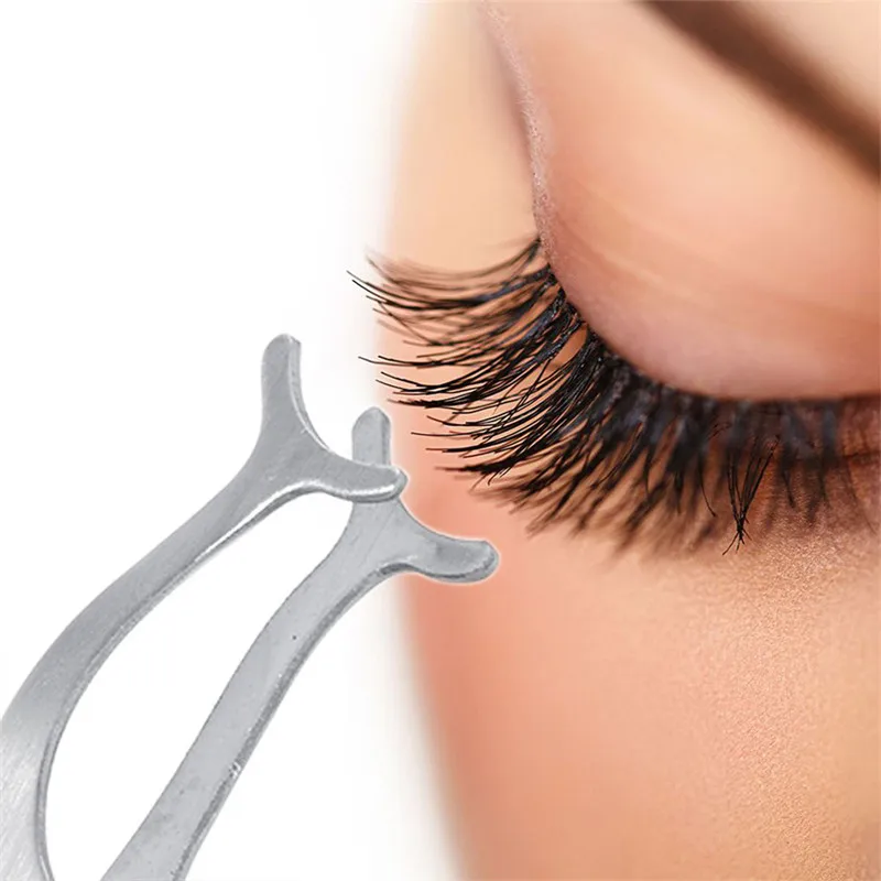 

1pcs Precision Tweezer Set Stainless Steel Eyebrow Tweezers Eyelash Curler Anti-static Tweezers Eye Brow Clips Makeup Tool