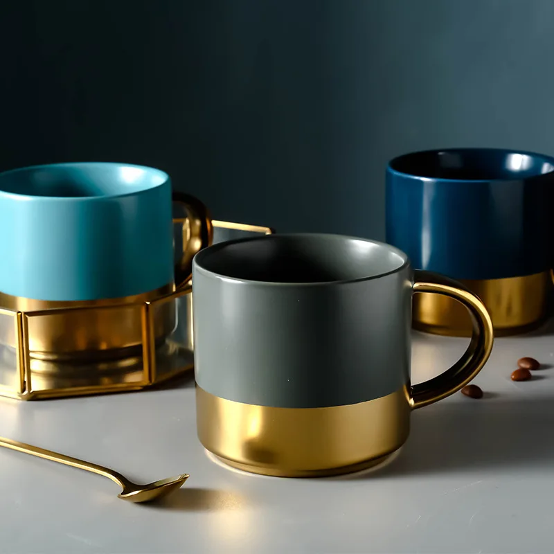Waliicorners golden handle coffee mug Ceramic Coffee Tea Milk Drinkware Mugs Porcelain Mugs Personality Coffee Cup 10 11175184557_940634851