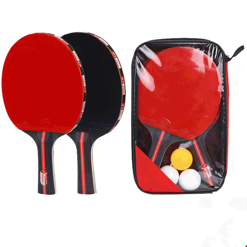 

Table Tennis Racket Horizontal Shot Sporting Goods Beginner Training Ping Pong Board Set Two Shots Three Balls