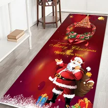 Рождественский коврик Санта-Клаус, Противоскользящий коврик для кухонной комнаты, декоративный ковер