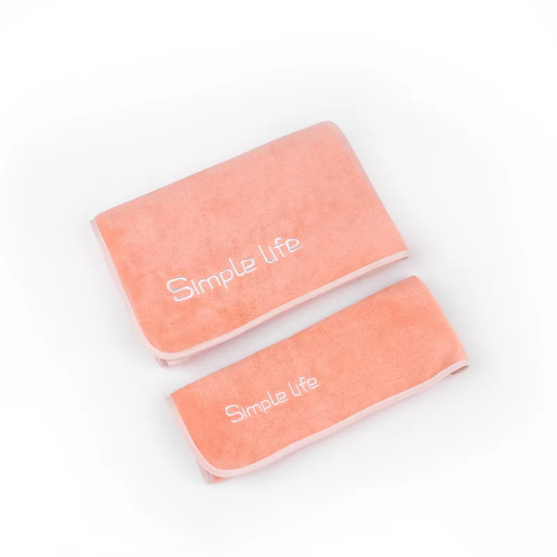 Water Absorbent Towel Swim Washcloth Bath Towel Cotton Drying Beach Towel Solid Eco-friendly Soft and Comfort face towel - Цвет: pink