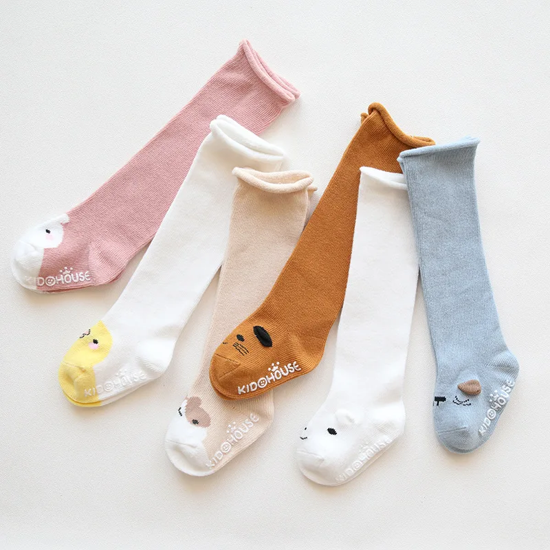 

Soft Cotton Baby Girls Knee High Socks Newborn Cartoon Animal Baby Socks Infant Baby Boy Socks Anti Slip Floor Long Sock