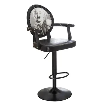 

European bar stool simple lifting rotary bar chair high stool cashier chair back stool home