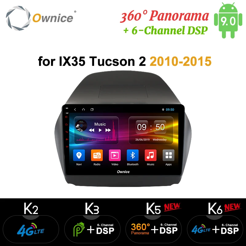  Ownice Octa Eight Core Android 9.0 Car Radio DVD player DSP SPDIF GPS k3 k5 k6 for Hyundai iX35 201
