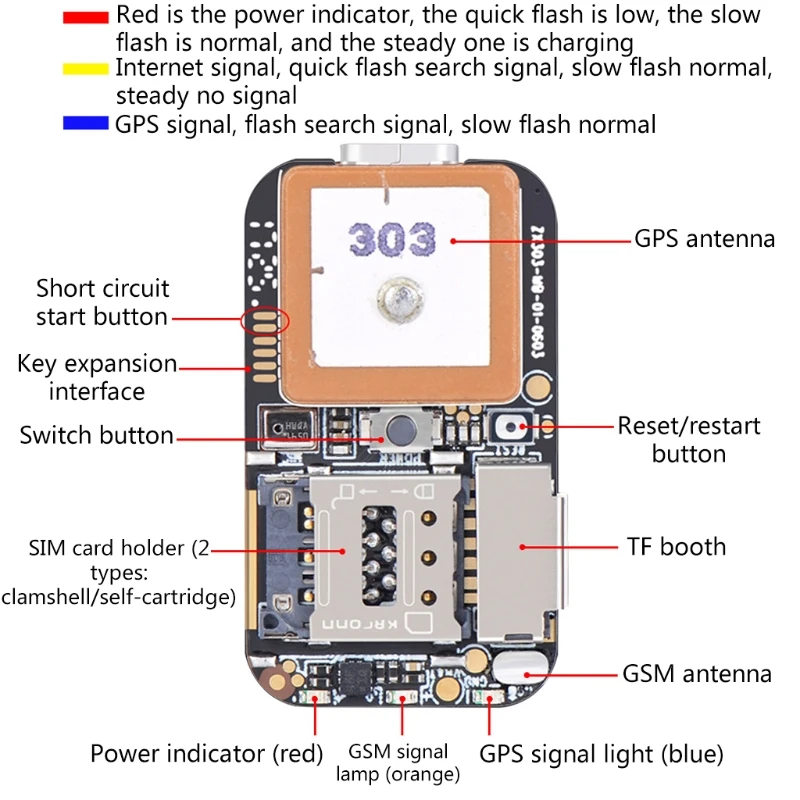 Gps Tracker Mini GPS Tracker SOS Real-time Call Voice Tracking Locator for Laptop Elderly People Real time Tracking Device