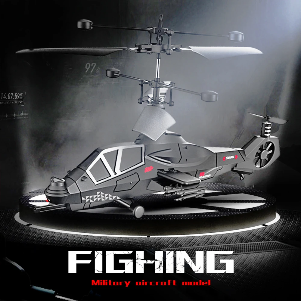 Remote Control Drone Helicopter 3.5CH RTR Super Cool Military Fight War Aircraft 