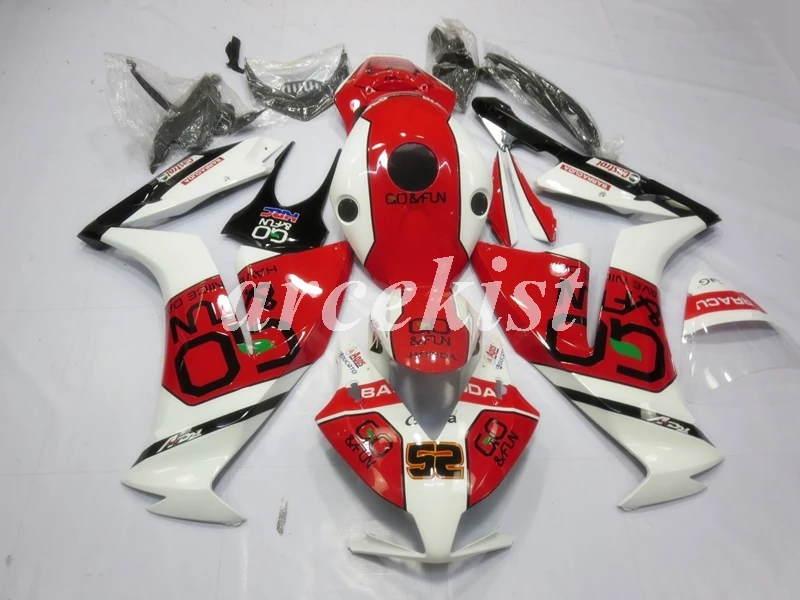 ABS Полный обтекатели Наборы Подходит для HONDA CBR1000RR 2012 2013 для детей возрастом 12, 13, 14, 15, 16 CBR1000 1000RR тела комплект красный номер 52