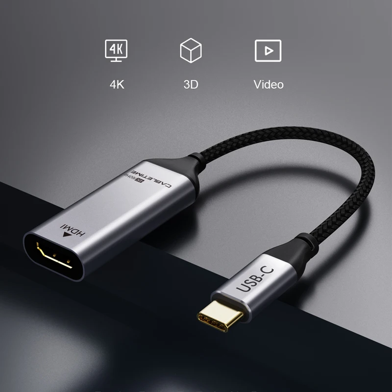 Cabo Adaptador Usb c para Hdmi 4k 60hz Thunderbolt para C0mate 20 Macbook Pro Hdmi para C033 - Image 6
