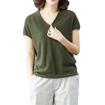 

2020 Women Short Sleeve Shirt Top beige Garment