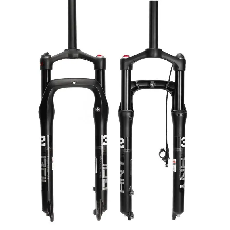 

Fat Bicycle Forks On For Snow MTB Bike Front Fork Suspension Air Resilience Gas Fork 4.0"Tire 135mm 26 Inch Aluminium Alloy Fork
