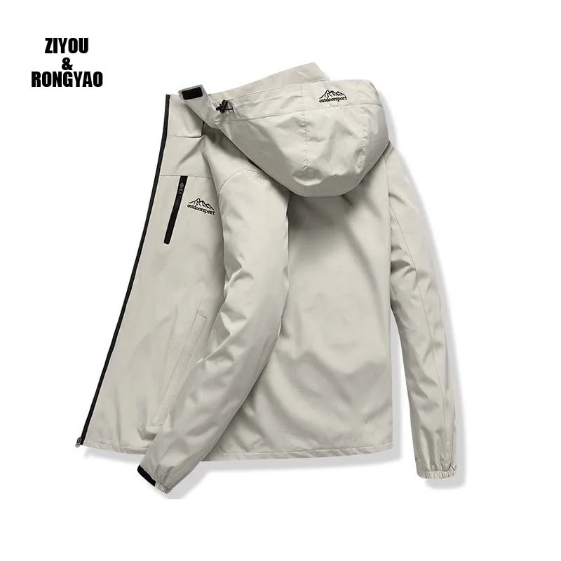 

Spring Autumn Jacket Men Waterproof Hooded Breathable Casual Outwear Jacket Tourism Windbreaker Mountain Raincoat Female jacket