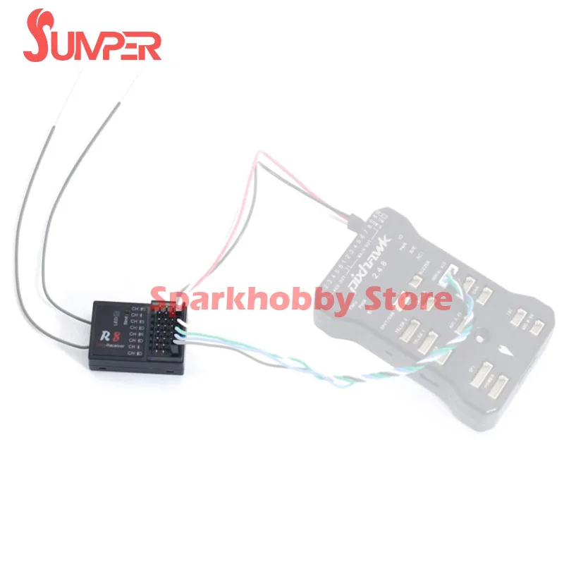 Jumper R8 receptor 16CH Sbus para Frsky T16 Pro Plus D16 modo remoto de Radio de R8 sólo para PIX PX4 APM de Control de v Jumper R8 receptor 16CH Sbus para Frsky T16 Pro Plus D16 modo remoto de Radio de R8 sólo para PIX PX4 APM de Control de v