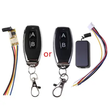 

RF 2CH Mini Remote Control Switch Waterproof 12V DC3.7V to 24V Universal Relay Transmitter 433MHz Receiver Module Home Office