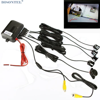 

Video Parking 4 Sensors Car Reverse Backup Rear Buzzer Radar Monitor System, Support Display Image and Sound Alert