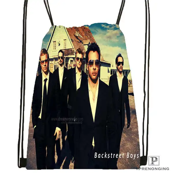 Custom Sbackstreet-мальчики-походная сумка на шнурке милый рюкзак для детей(черная спинка) 31x40 см#180612-02-39