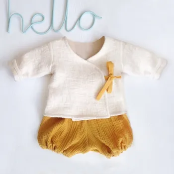 

Newborn Infant Baby Boy Girl Solid Kimono T-shirt Tops+Solid Shorts Pants Fashion Casual Outfits 2PCS Set New 2019