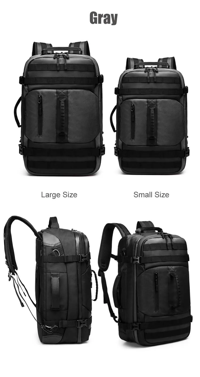 OZUKO рюкзак для мужчин многофункциональное крупносерийное Ёмкость Водонепроницаемый рюкзак для ноутбука 15,6 дюймов плеча Мужская сумка для путешествий Mochila