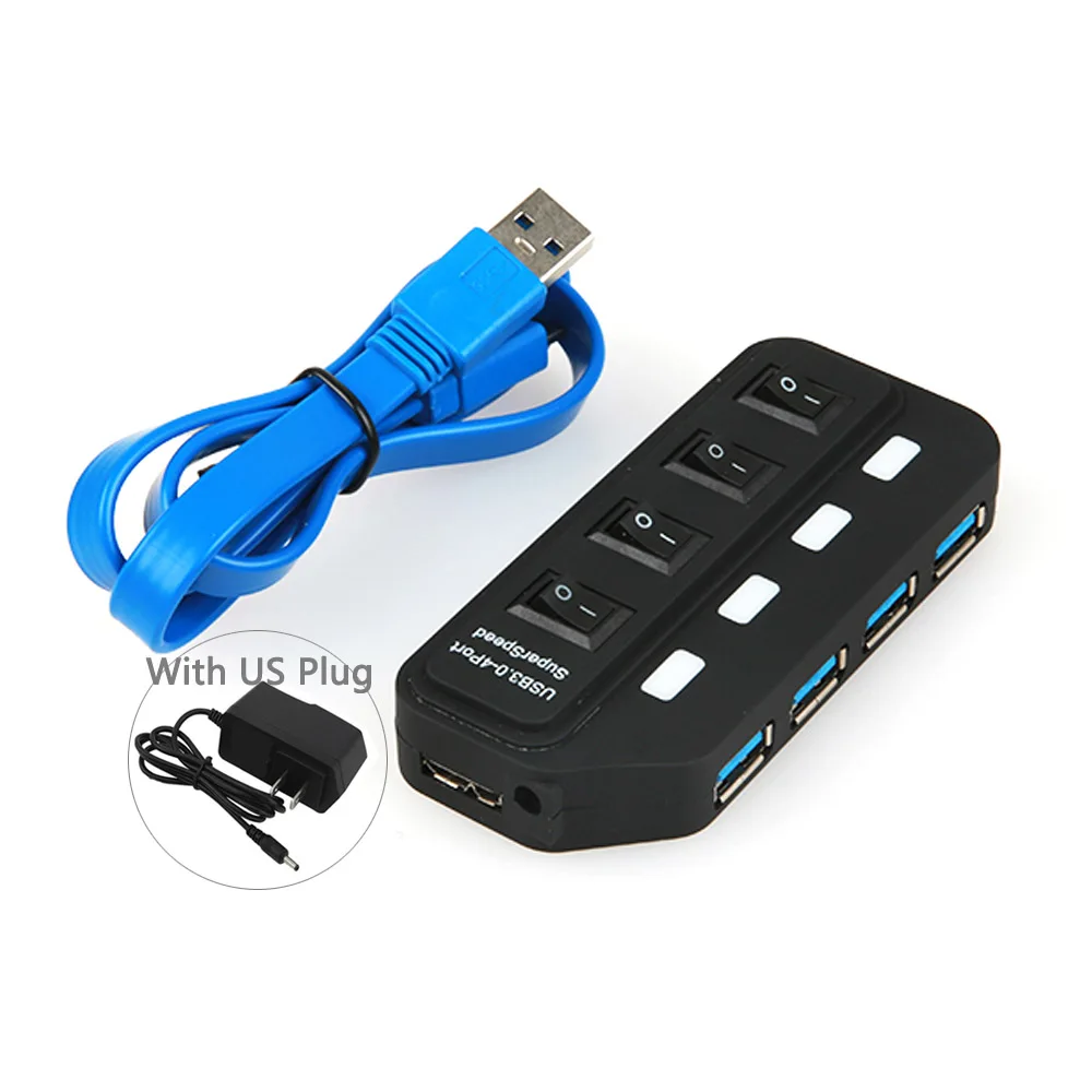 Высокое качество USB 3,0 концентратор высокий держатель для спидометра зарядка Multipe USB децис концентратор для ПК ноутбука 7 портов удлинитель адаптер концентратор U - Цвет: 4ports US adapter