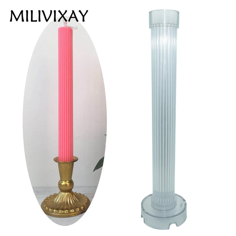 

MILIVIXAY Transparent Plastic Candle Molds Cylinder Shaped Scented Candle Mold DIY Candle Making Supplies Bougie