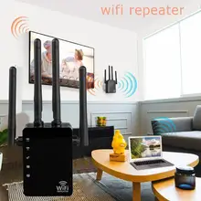 Беспроводной Wi-Fi ретранслятор экономит время и энергию для удобства двухдиапазонный усилитель сигнала 1200 Мбит/с 4 антенны WiFi удлинитель