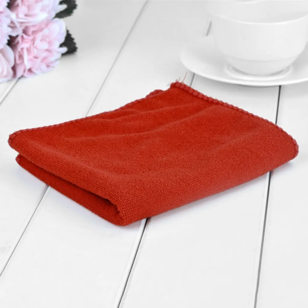 red 30x70cm 70X140 см микрофибра быстросохнущее полотенце медведь банные полотенца с героем мультфильма хлопок мягкое сухое полотенце s Кухня чистое абсорбирующее полотенце s сплошной цвет - Цвет: red 30x70cm