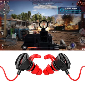 

Professional E-Sports Earphones In-Ear Cable Noise Reduction Wheat Game Microphone Volume Control For Phone Xbox Gamer PS4