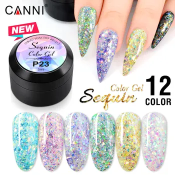 

91213 Sequin Color Gel Painting Lacquer Polish 5ml Jar Professional Manicure Design Nail Art UV Led Gel Nail Polish