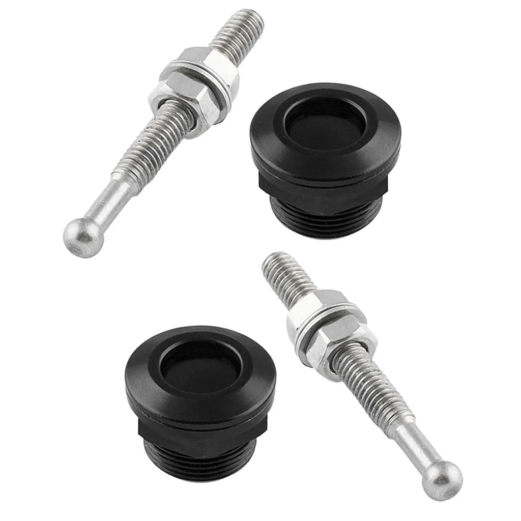 2x Universal  0.87''/ 22mm Diameter Quick Release Latch Push Button Hood Bonnet Pins Lock Clip Kit (2 Pack, Black)