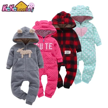 

Winter Baby Boy Clothes 2019 Spring Baby Rompers Girls Romper Infant Jumpsuit Soft Fleece Warm For Kids New Born Baby Clothes