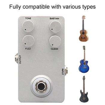 

Bass Vintage Music Instrument Portable Mini DC 9V Accessory Durable Fuzz Distortion Effect Pedal Aluminum Alloy Electric Guitars