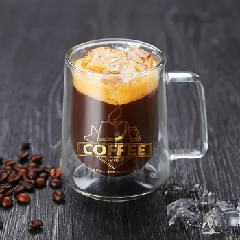 

Originality Double-Wall Coffee Cup High Borosilicate Glass Heat Insulation Breakfast Cappuccino Latte Milk Mug Office Teacup
