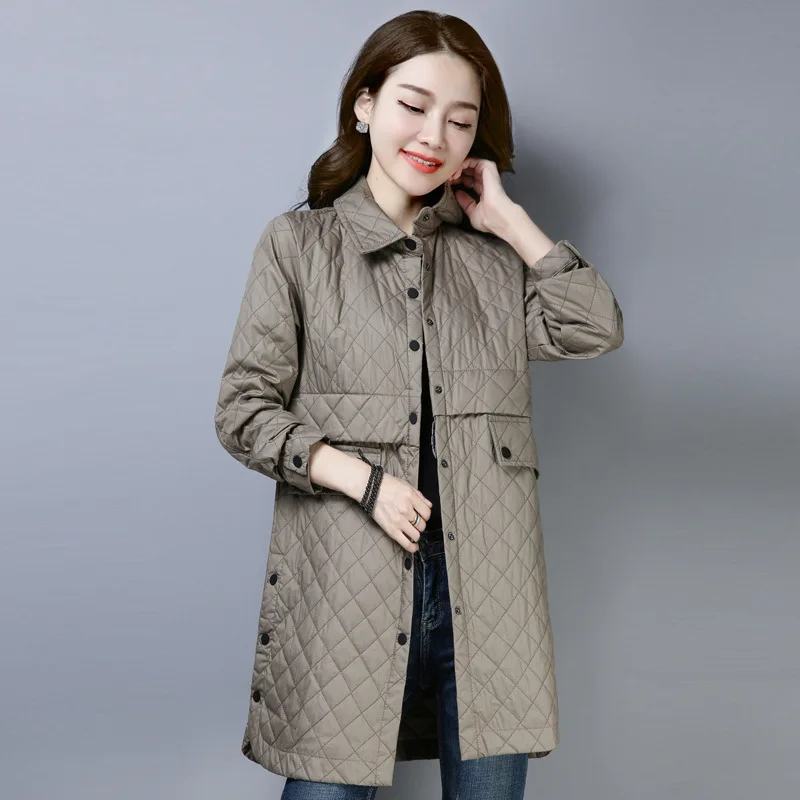 

Fashion Casual WOMEN'S Dress 2019 Fall And Winter Clothes Korean-style Loose-Fit Mid-length Padded Shirt Long Sleeve Versatile C