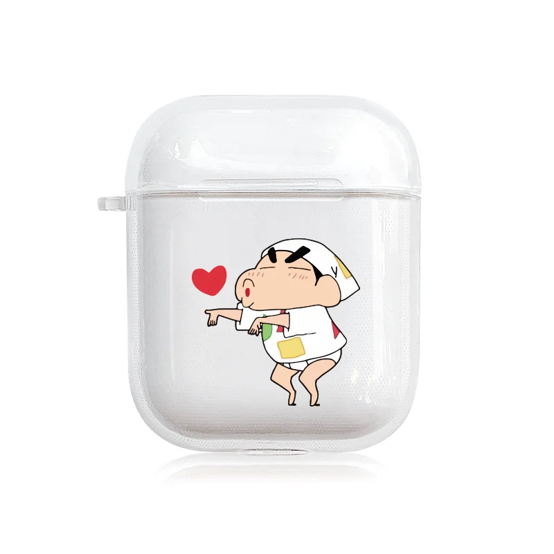 Мультяшный чехол Crayon Shin-chan для Apple Airpods, беспроводной bluetooth-наушник, мягкий прозрачный чехол для наушников Airpods