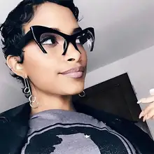 Очки кошачий глаз, черные винтажные оправы для очков, очки с прозрачными линзами, Hlaf, оправа для очков, женские роскошные брендовые оптические очки