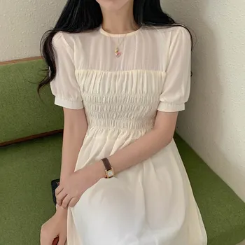 

Plus Size New Summer Dress Girls Boho Party white Female Vintage Dress Short Sleeve Women Dresses long oversize Robe Vestido