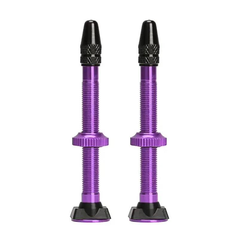 60mm 2pc Purple 2 шт 40/60 мм MTB дорожный велосипед расширитель клапаны бескамерные Presta сердечник клапана - Цвет: 60mm 2pc Purple