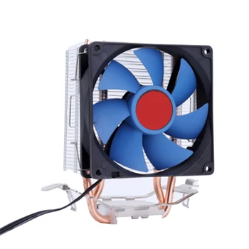 

Fan Universal Desktop Computer Double Heat Pipe Colorful Light Durable Easy Install Silent Radiator CPU Cooler Hydraulic Bearing