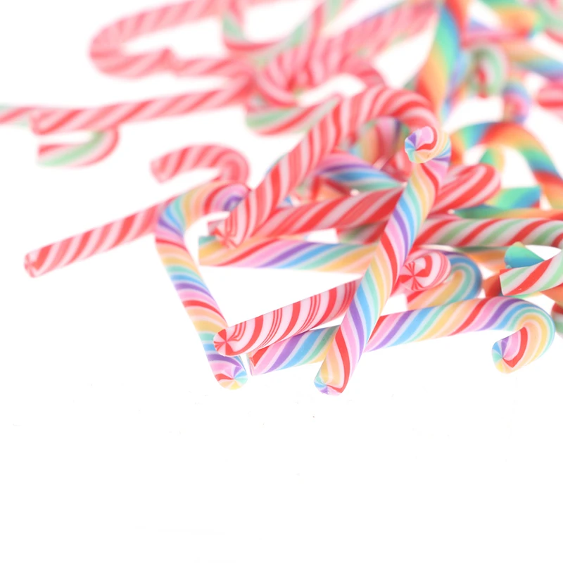 10/20pcs Dollhouse Miniature Christmas Red White Candy Cane Model Dollhouse Miniature Decoration New