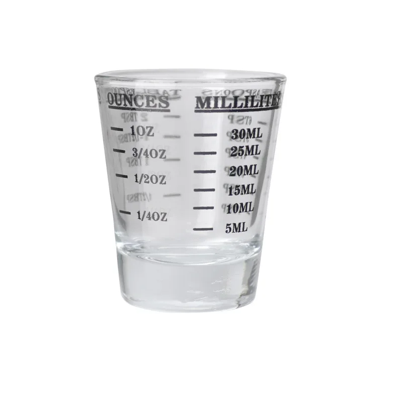 Shot Glass Measuring Cup Espresso Ounce Cup Coffee Milk Cocktail Glass With  Scale Kitchen Measurement Liquid Thicken Supplies