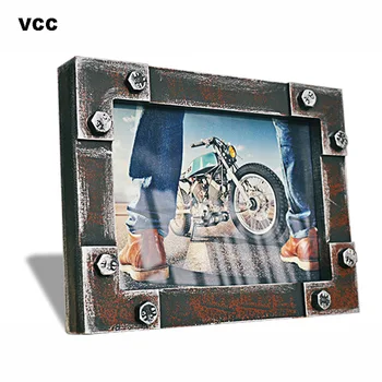 

Wooden Photo Frame Can Hold 10X15cm Photo Retro Style Picture Frame Photos Frames Home Decor Metallic Color