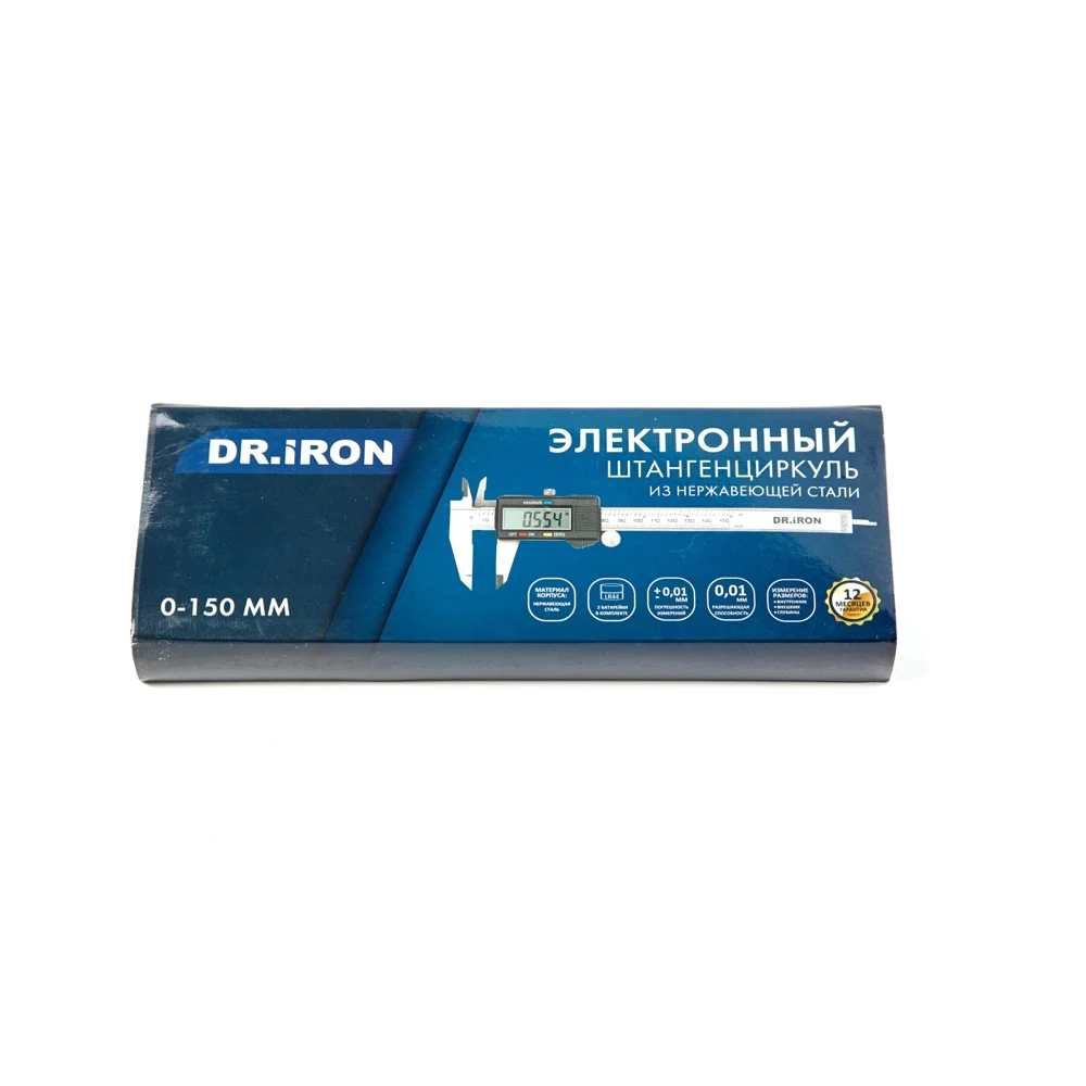 Штангенциркуль электронный Dr. IRON DR6003 150мм в пенале|Штангенциркули| |