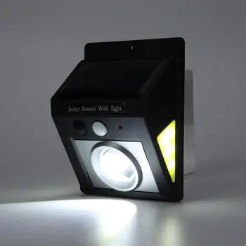 通販 32LED Cobソーラーパワーモーション誘導モード立ちブラケットとバックストラップセンサーライト屋外防水庭の壁ランプ