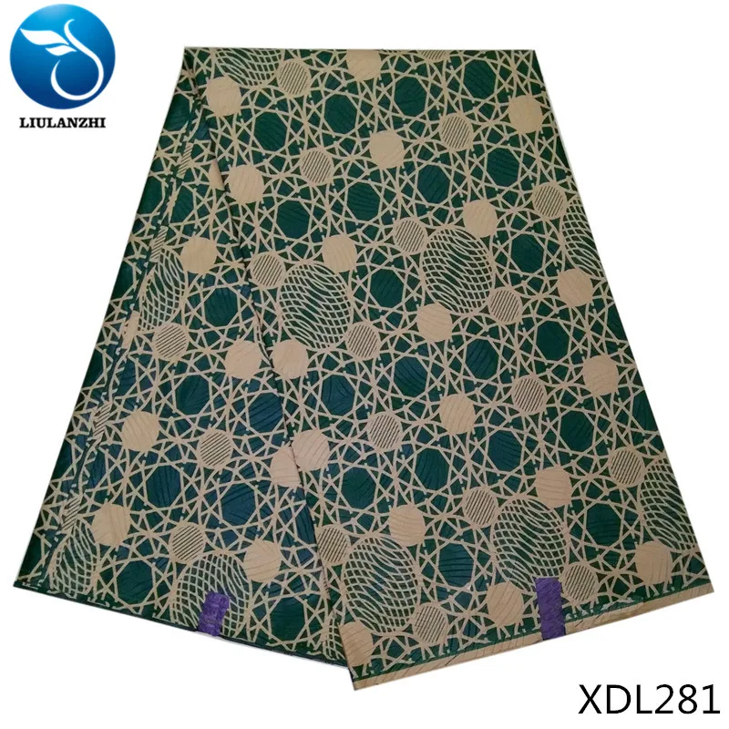XDL281 LIULANZHI Африканский Воск 6 ярдов/партия настоящая вощеная ткань Анкара для женщин платье последний стиль принты Анкара воск полиэстер XDL270-XDL291 - Цвет: XDL281