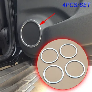 

Car Side Audio Speaker Sound Box Cover Fit For Nissan Rogue X-Trail Accessories 2014 2015 2016 2017 2018 ABS Chrome Ring Trim